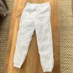 White Lululemon joggers